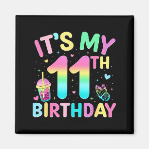 Its My 11th Birthday Party 11 Year Old Birthday Gi Magnet