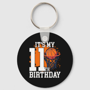 It's My 11th Birthday Sketll Theme 11 Years Old Bi Key Ring