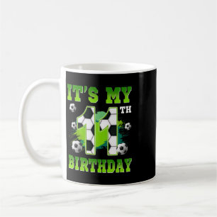 It's My 11th Birthday Soccer Party 11 Year Old Boy Coffee Mug