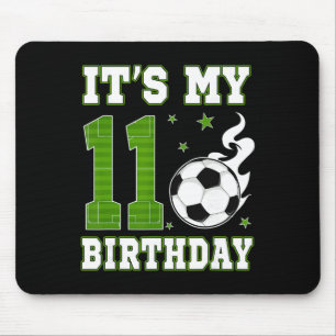 It's My 11th Birthday Soccer Party 11 Year Old Boy Mouse Pad