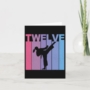 It's My 12th Bday Karate Girl Martial Arts 12 Year Card