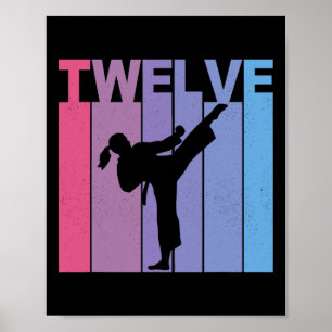 It's My 12th Bday Karate Girl Martial Arts 12 Year Poster