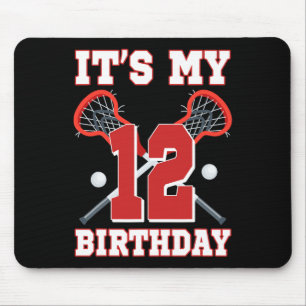 It's My 12th Birthday 12 Year Old Lacrosse Player Mouse Pad