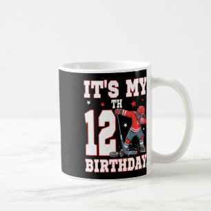 It's My 12th Birthday Boy Ice Hockey Dabbing 12 Ye Coffee Mug