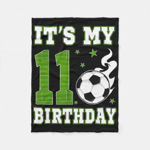 It's My 12th Birthday Soccer Party 12 Year Old Boy Fleece Blanket