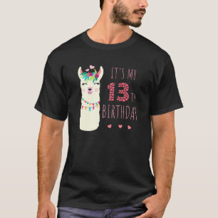 It's My 13th Birthday 13 Year Old Girl Birthday Cu T-Shirt