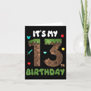 Its My 13th Birthday Funny 13 Yrs Old Video Gamer Card