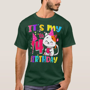 It's My 14th Birthday Gift nager 14 Year Old Cat L T-Shirt