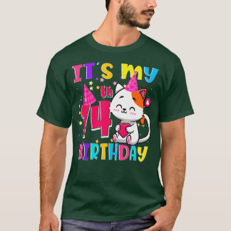 It's My 14th Birthday Gift nager 14 Year Old Cat L T-Shirt