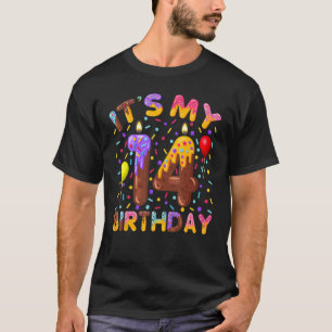 It's My 14th Birthday Girls Boy 14 Years Old Dough T-Shirt