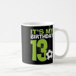 It's My 14th Birthday Soccer Party 14 Year Old Boy Coffee Mug