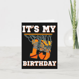It's My 15th Birthday Bysketbyll Boy Party 15 Year Card