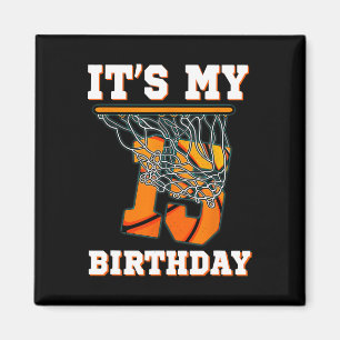 It's My 15th Birthday Bysketbyll Boy Party 15 Year Magnet