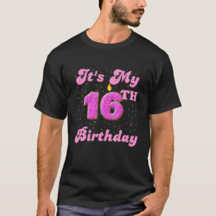 It's My 16Th Birthday Doughnut 16 Years Old Bday T-Shirt