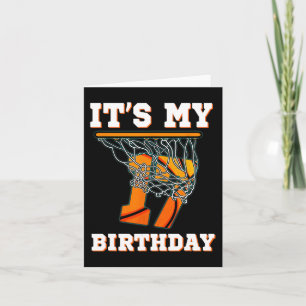 It's My 17th Birthday Basketball Boy Party 17 Year Card