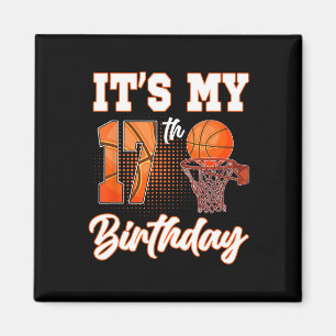 It's My 17th Birthday Sketll Theme Party 17 Years  Magnet