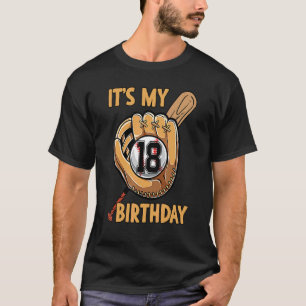 It's My 18th Birthday Baseball Birthday 18 Years O T-Shirt