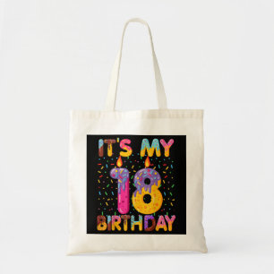 It's My 18th Birthday Sweet Doughnut 18 Years Old Tote Bag