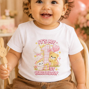 Its my 1st Birthday Baby T-Shirt   Pink Theme