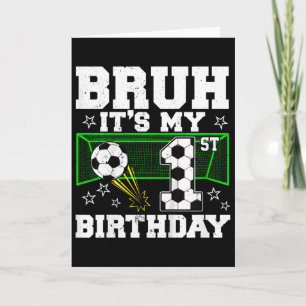 It's My 1st Birthday Boy Soccer 1 Year Old  Card