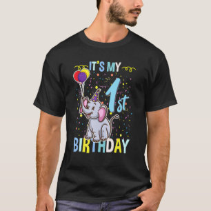 Its My 1st Birthday Elephant Animal T-Shirt