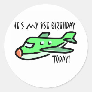 It's My 1st Birthday Today Classic Round Sticker