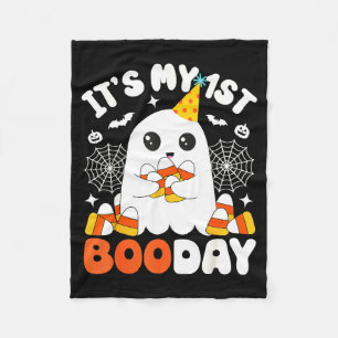 Its My 1st Boo Day, Funny Halloween Ghost 1st Birt Fleece Blanket