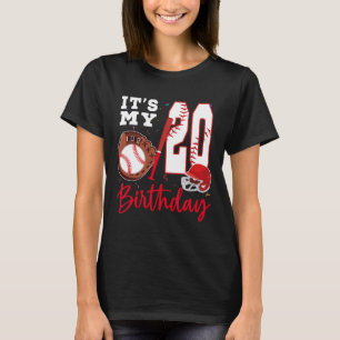 It's My 20th Birthday 20 Year Old Bysebyll Player T-Shirt