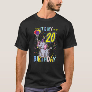 Its My 20th Birthday Elephant Animal T-Shirt