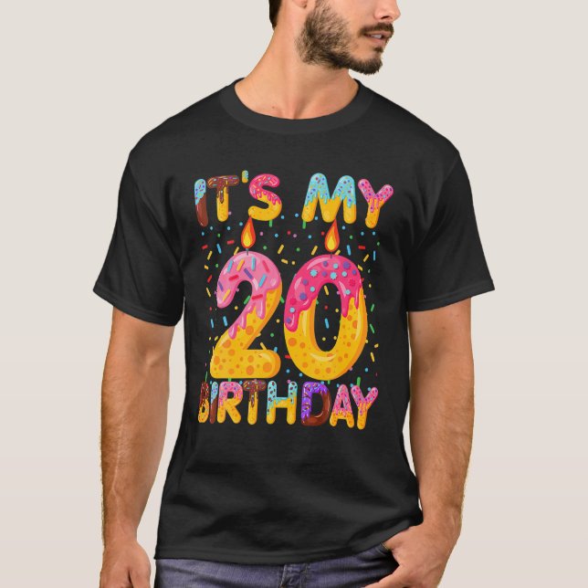 It's My 20th Birthday Sweet Doughnut 20 Years Old T-Shirt (Front)