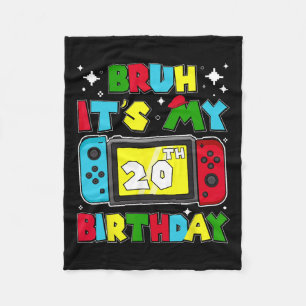 It's My 20th Birthday Video Game 20 Years Old Birt Fleece Blanket