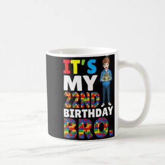 Its My 22nd Birthday Bro Boy Cake Building Blocks  Coffee Mug