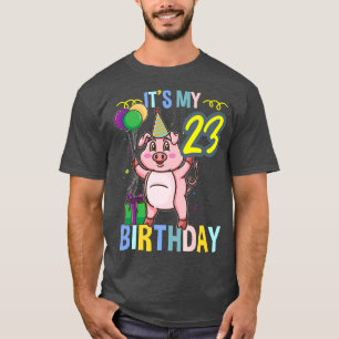 Its My 23rd Birthday Cute Pig Premium T-Shirt