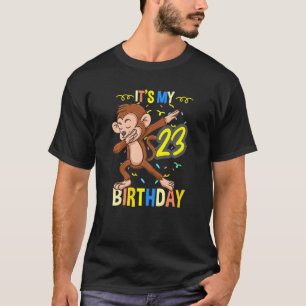 Its My 23rd Birthday Dabbing Monkey Animal T-Shirt