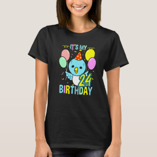 Its My 24th Birthday Budgie Pet Bird T-Shirt