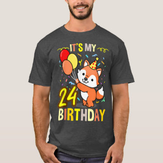 Its My 24th Birthday Fo Animal Lover T-Shirt