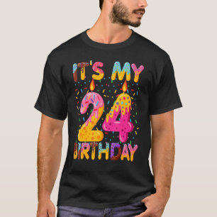 It's My 24th Birthday Sweet Doughnut 24 Years Old T-Shirt