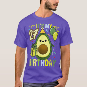 Its My 27th Birthday Avocado Birthday Party T-Shirt