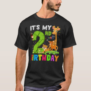 It's My 2nd Birthday Animals Cute Zoo 2 Year Old B T-Shirt