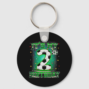 Its My 2nd Birthday Boys Soccer 2 Years Old Party Key Ring