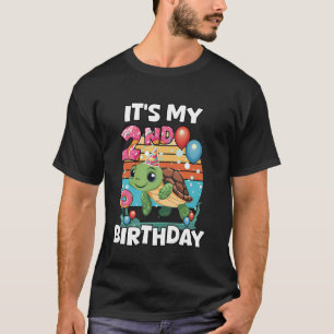 It's My 2nd Birthday Cute Sea Turtle Second Bday P T-Shirt