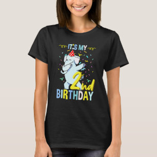 Its My 2nd Birthday Dabbing Elephant T-Shirt