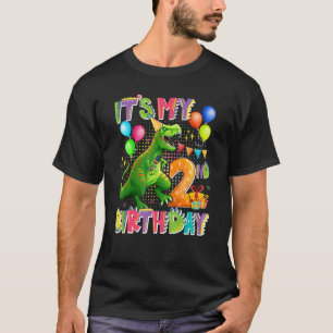 It's My 2nd Birthday Dinosaur Boys Kids  Birthday T-Shirt