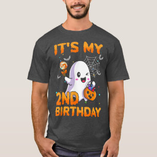 Its My 2nd Birthday Kids Boo Ghost Pumpkin Candy C T-Shirt