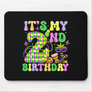 It's My 2nd Birthday Mardi Gras Party Kids Two Yea Mouse Pad