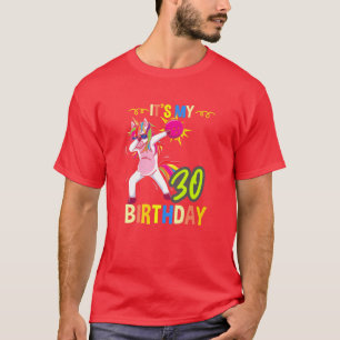 Its My 30Th Birthday Bowling Dabbing Unicorn T-Shirt