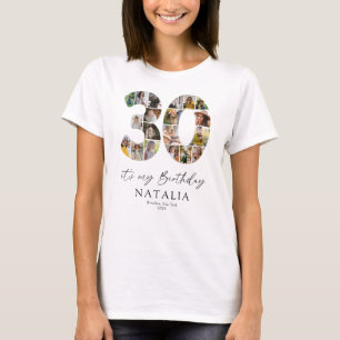 It's My 30th Birthday Personalised Photo Collage T-Shirt