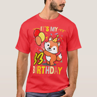 Its My 33rd Birthday Fo Animal Lover T-Shirt