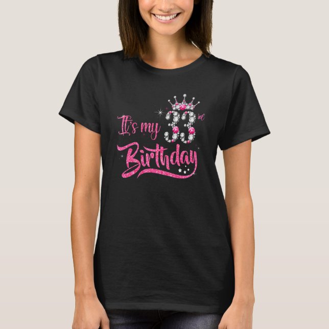 It's My 33rd Birthday Pink Diamond 33 Yrs Old Birt T-Shirt (Front)