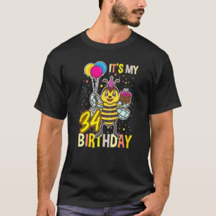 Its My 34th Birthday Bee Beekeeping T-Shirt